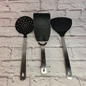 Vtg Amco Houseworks Rust Proof Cooking Utensils Set 18/8 Slotted & solid turner